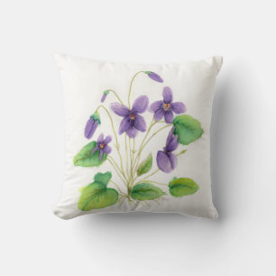 Almofada Travesseiro decorativo selvagem das violetas da