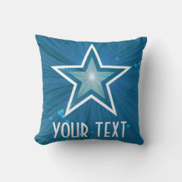 Almofada Travesseiro decorativo 'Seu Texto' de Estrela Azul
