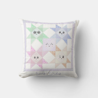 Almofada Travesseiro decorativo Sew happy