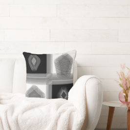 Almofada travesseiro decorativo "Simplístico em Preto e Bra