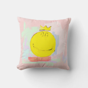 Almofada Travesseiro decorativo SMILE Happy Face T-Shirt