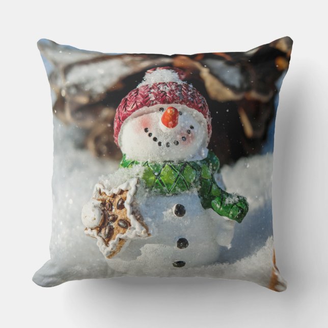 Almofada Travesseiro decorativo Snowman (Frente)