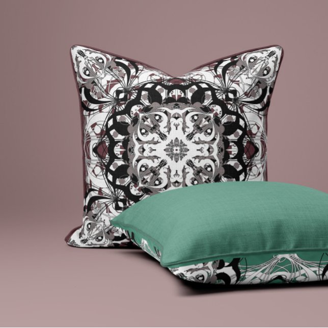 Almofada Travesseiro decorativo sofisticado de Mandala - Pr (Criador carregado)