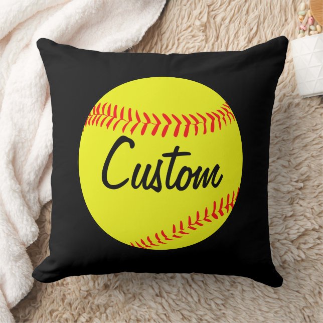 Almofada Travesseiro decorativo Softball Personalizado (Cobertor)