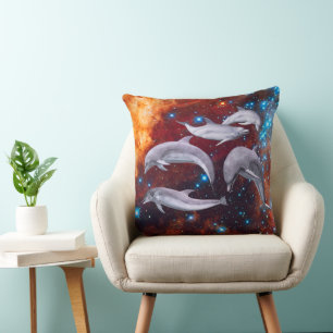 Almofada Travesseiro decorativo Star Dolphins