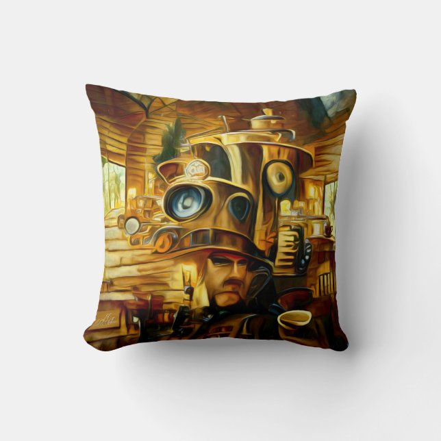 Almofada Travesseiro decorativo Steampunk Rosquinhas do Caf (Frente)