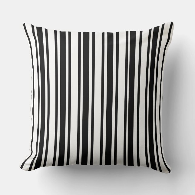 Almofada Travesseiro decorativo Stripe Preto/Cevron (Frente)
