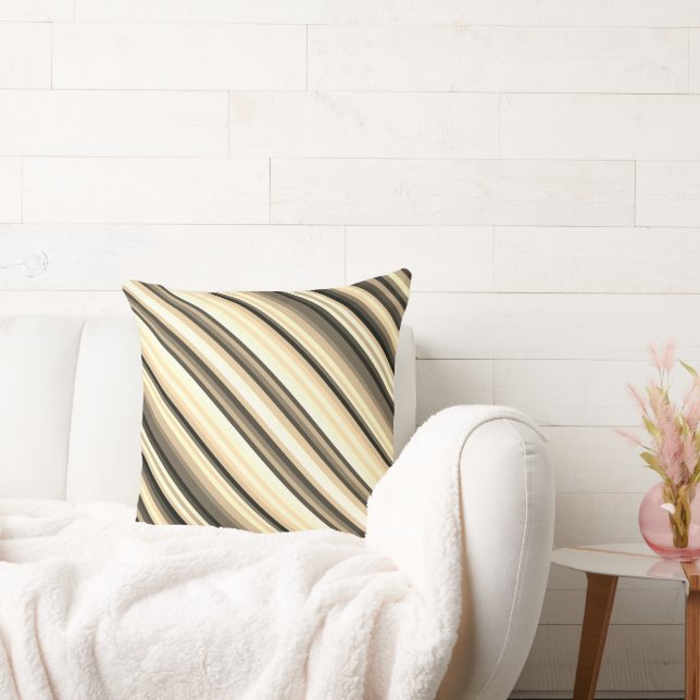 Almofada Travesseiro decorativo Stripey Sepia 20" x 20" (Sofá)