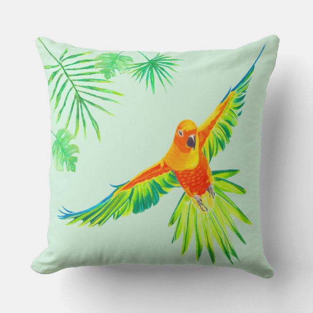 Almofada Travesseiro decorativo Sun Conure (Frente)