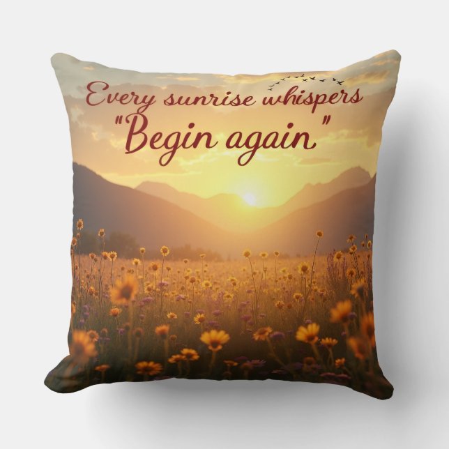 Almofada Travesseiro decorativo sunrise 20 x 20 (Frente)