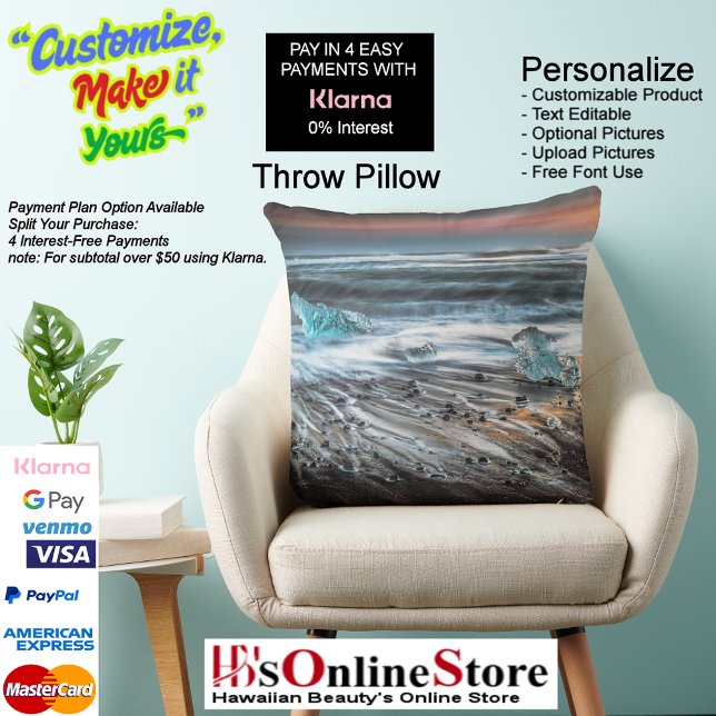 Almofada Travesseiro decorativo Sunset Beach Polyester 29 (Sunset Beach Square Polyester Large Pillow 29.)