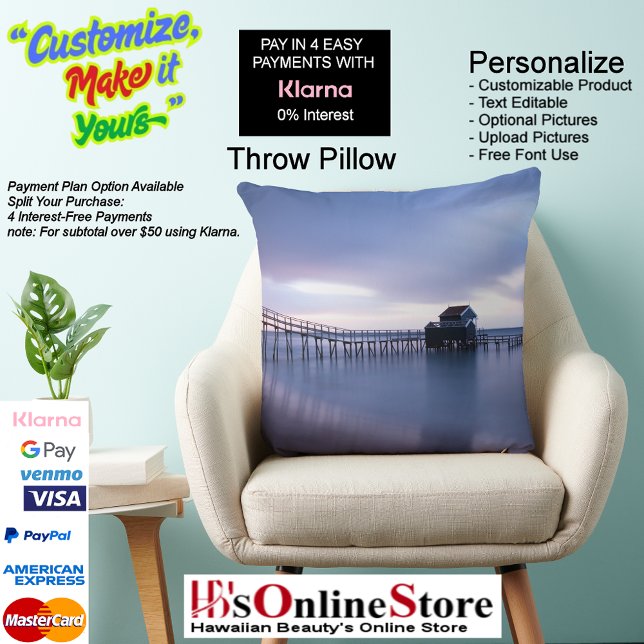 Almofada Travesseiro decorativo Sunset Beach Polyester 30 (Sunset Beach Square Polyester Large Pillow 30.)