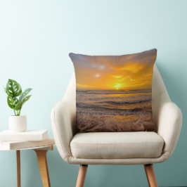 Almofada Travesseiro decorativo Sunset Beach Polyester 46