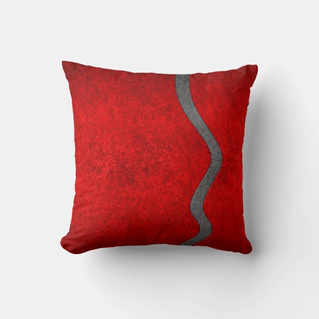 Almofada Travesseiro decorativo - Swerve Vermelho-Vermelho (Frente)