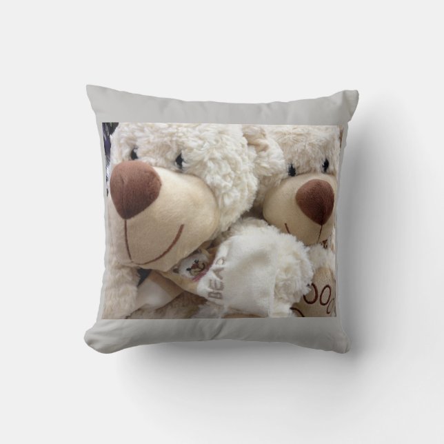 Almofada travesseiro decorativo "TEDDY BEAR CASAL" (Frente)