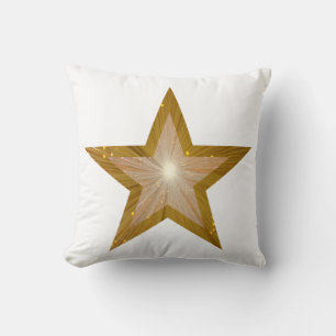 Almofada travesseiro decorativo 'Texto' branco "Dourado"