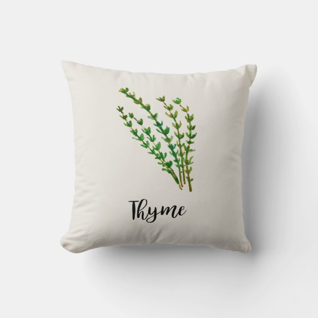 Almofada Travesseiro decorativo Thyme Herb Garden (Frente)