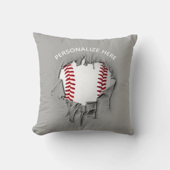 Almofada Travesseiro decorativo Torn Baseball (Frente)