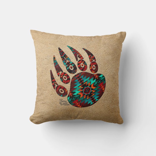 Almofada Travesseiro decorativo Tribal Bear (Frente)