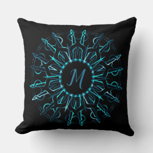 Almofada Travesseiro decorativo Tribal Teal Sun