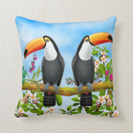 Almofada Travesseiro decorativo tropical de Toucans