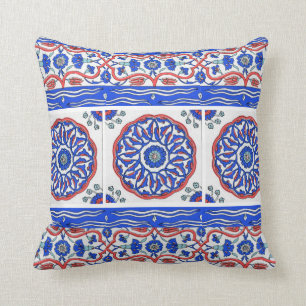 Almofada Travesseiro decorativo turco do design do azulejo