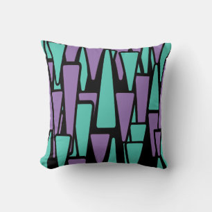 Almofada Travesseiro decorativo Turquesa e Lilac Abstrato D