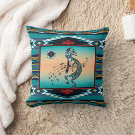 Almofada Travesseiro decorativo Turquoise Kokopelli