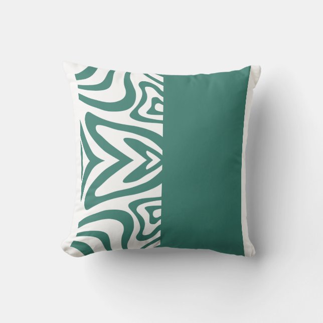 Almofada Travesseiro decorativo Verde Abstrato moderno (Frente)