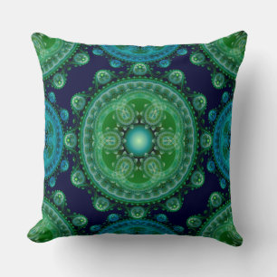 Almofada Travesseiro decorativo verde-azul-esverdeado