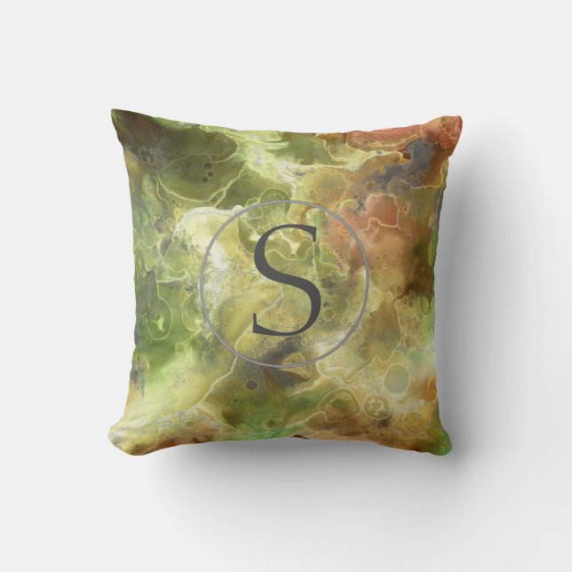 Almofada Travesseiro decorativo verde bege da queda da (Frente)