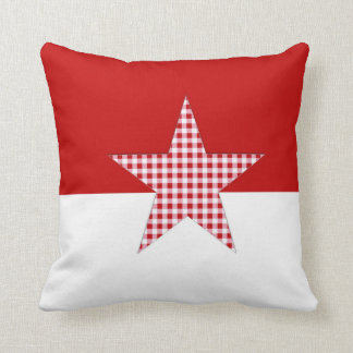Almofada Travesseiro decorativo vermelho da estrela da