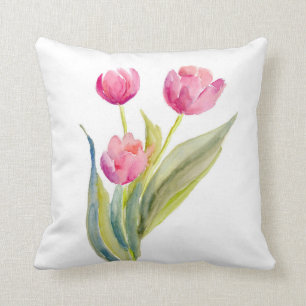 Almofada Travesseiro decorativo vermelho das tulipas
