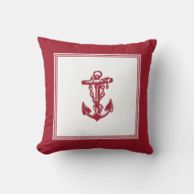 Travesseiro decorativo Vermelho de Âncora de Enqua