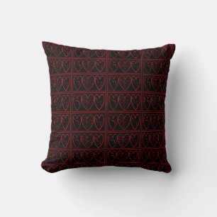 Almofada Travesseiro decorativo vermelho e preto decorativo