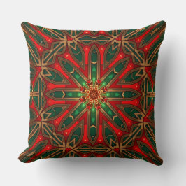 Almofada Travesseiro Decorativo Vermelho Verde