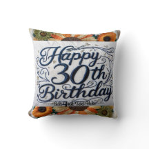 Travesseiro decorativo vibrante para um aniversári