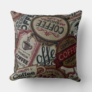 Almofada Travesseiro decorativo Vintage Coffee Labs