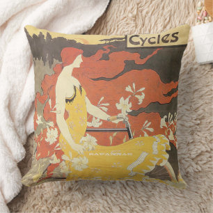 Almofada Travesseiro decorativo Vintage Retro Bicycle Vinta