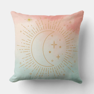 Almofada Travesseiro decorativo Vintage Sun, Moon e Stars