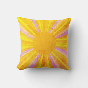 Almofada Travesseiro decorativo Vintage Sunburst