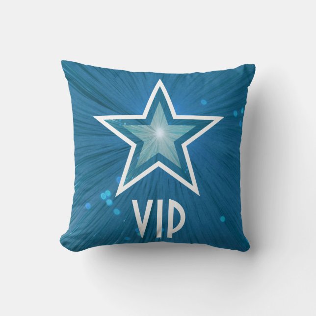 Almofada Travesseiro decorativo 'VIP' de Estrela Azul (Frente)