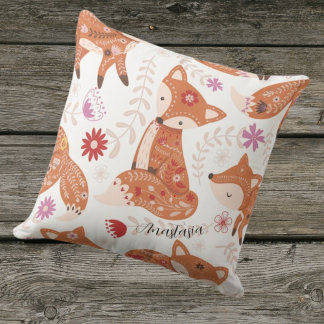 Almofada Travesseiro decorativo Whimsical Fox para Crianças