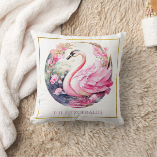 Almofada Travesseiro decorativo Whimsical Swan