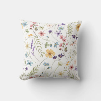 Almofada Travesseiro decorativo Whimsy de flor selvagem