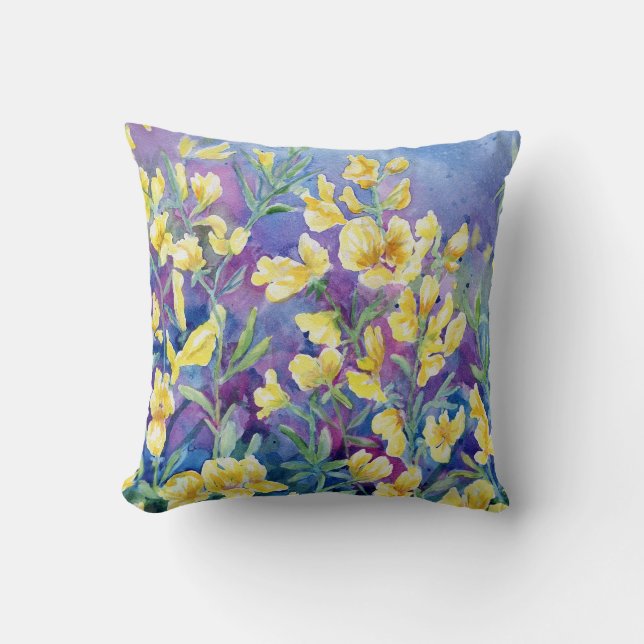 Almofada Travesseiro decorativo "Wild Prairie Sweet Peas" (Frente)