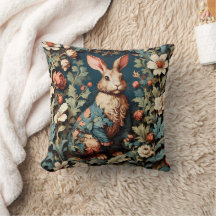 Travesseiro decorativo William Morris Rabbit