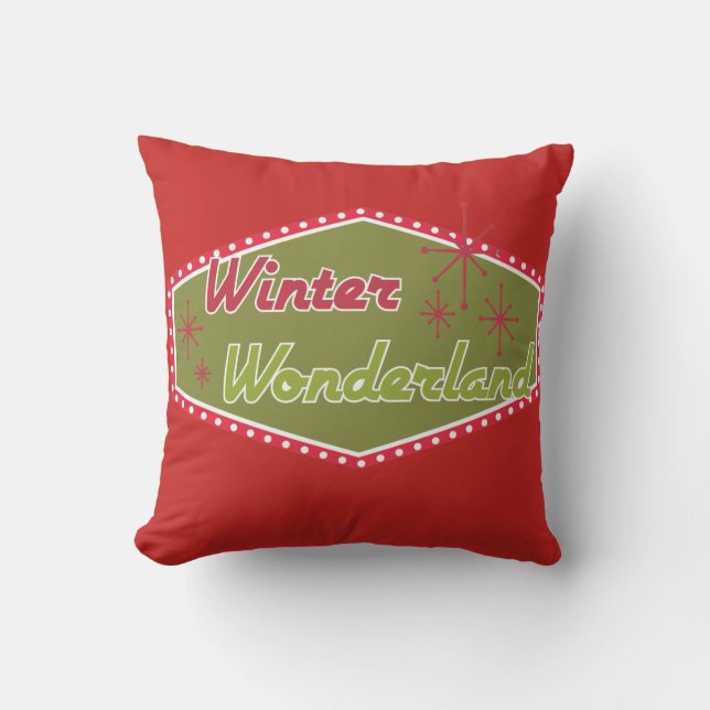 Almofada Travesseiro decorativo Wonderland de inverno (Frente)
