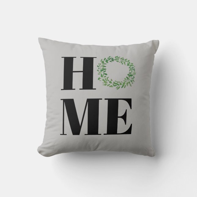 Almofada Travesseiro decorativo Wreath de Boas-vindas (Frente)