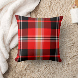 Almofada Travesseiro Decorativo Xadrez Vermelho Preto Amare
